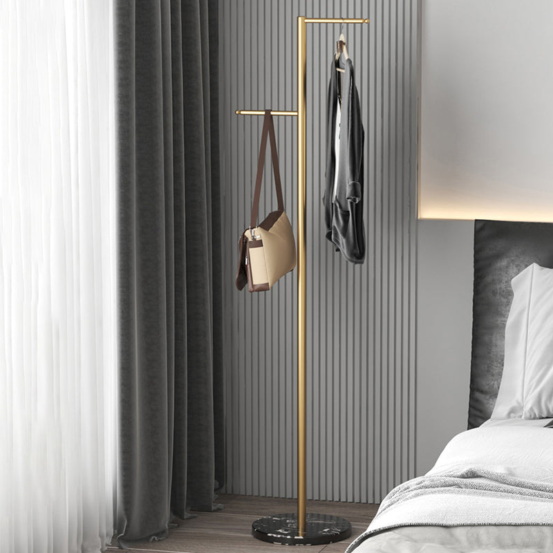 Creative Metal Clothes Hanger Round Marble Bottom Coat Rack for Bedroom Clearhalo 'Entry & Mudroom Furniture' 'furn' 'furn_hall_tree_coat_racks' 'Furniture' 'Hall Trees & Coat Racks' 'hall_tree_coat_racks' 6491047