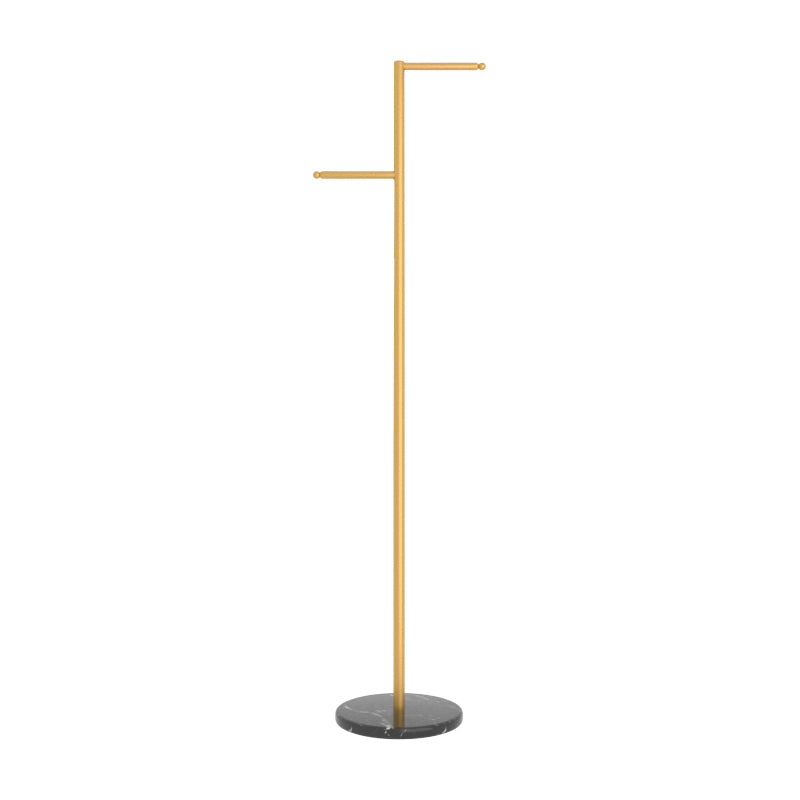 Creative Metal Clothes Hanger Round Marble Bottom Coat Rack for Bedroom Gold-Black Clearhalo 'Entry & Mudroom Furniture' 'furn' 'furn_hall_tree_coat_racks' 'Furniture' 'Hall Trees & Coat Racks' 'hall_tree_coat_racks' 6491048