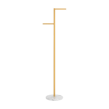 Creative Metal Clothes Hanger Round Marble Bottom Coat Rack for Bedroom Gold-White Clearhalo 'Entry & Mudroom Furniture' 'furn' 'furn_hall_tree_coat_racks' 'Furniture' 'Hall Trees & Coat Racks' 'hall_tree_coat_racks' 6491051