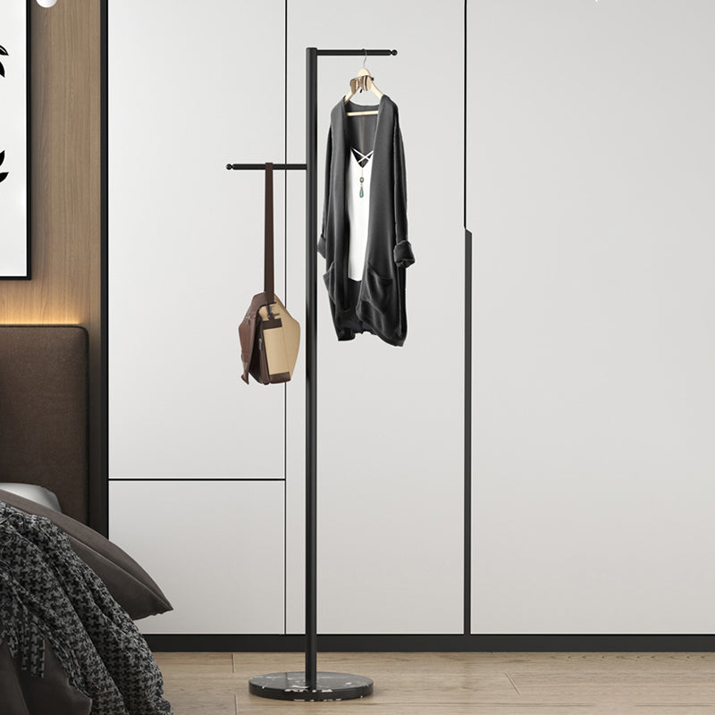 Creative Metal Clothes Hanger Round Marble Bottom Coat Rack for Bedroom Clearhalo 'Entry & Mudroom Furniture' 'furn' 'furn_hall_tree_coat_racks' 'Furniture' 'Hall Trees & Coat Racks' 'hall_tree_coat_racks' 6491058