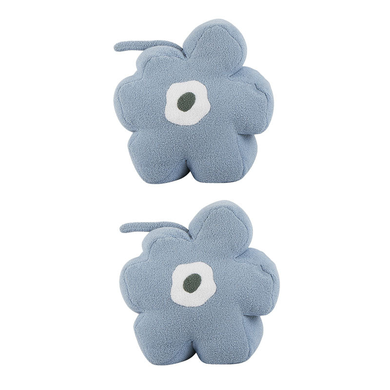 Contemporary Pouf Ottoman Velvet Upholstered Flower Shape Ottoman Blue 2 Piece Set Clearhalo 'furn' 'furn_ottomans_poufs' 'Furniture' 'Living Room Furniture' 'Ottomans & Poufs' 'ottomans_poufs' 6493469