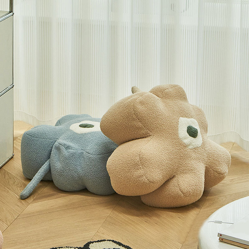 Contemporary Pouf Ottoman Velvet Upholstered Flower Shape Ottoman Clearhalo 'furn' 'furn_ottomans_poufs' 'Furniture' 'Living Room Furniture' 'Ottomans & Poufs' 'ottomans_poufs' 6493471