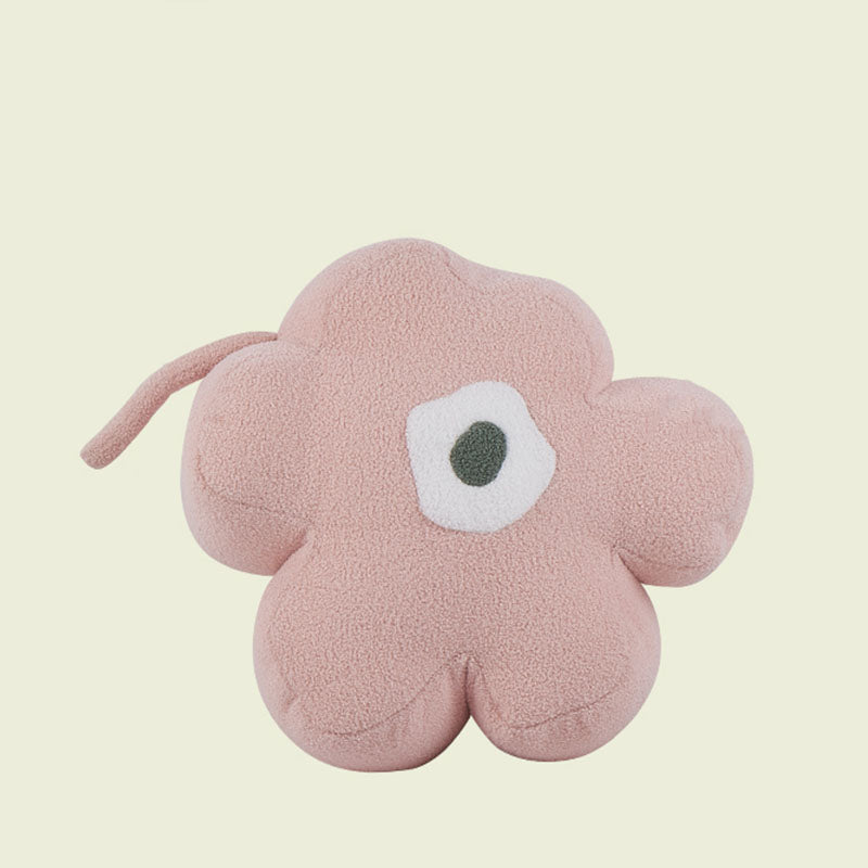 Contemporary Pouf Ottoman Velvet Upholstered Flower Shape Ottoman Pink 1 Piece Clearhalo 'furn' 'furn_ottomans_poufs' 'Furniture' 'Living Room Furniture' 'Ottomans & Poufs' 'ottomans_poufs' 6493485