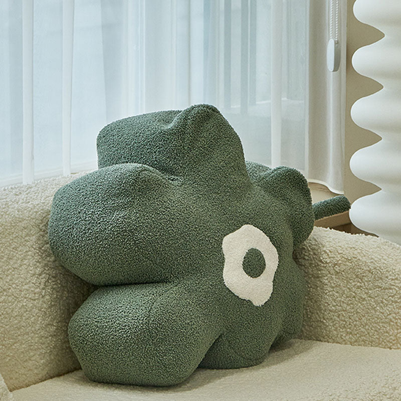 Contemporary Pouf Ottoman Velvet Upholstered Flower Shape Ottoman Green 1 Piece Clearhalo 'furn' 'furn_ottomans_poufs' 'Furniture' 'Living Room Furniture' 'Ottomans & Poufs' 'ottomans_poufs' 6493488