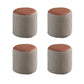 Modern Stain Resistant Pouf Round Shape Pouf for Living Room Coffee 4 Piece Set Clearhalo 'furn' 'furn_ottomans_poufs' 'Furniture' 'Living Room Furniture' 'Ottomans & Poufs' 'ottomans_poufs' 6493535