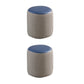 Modern Stain Resistant Pouf Round Shape Pouf for Living Room Dark Blue 2 Piece Set Clearhalo 'furn' 'furn_ottomans_poufs' 'Furniture' 'Living Room Furniture' 'Ottomans & Poufs' 'ottomans_poufs' 6493540