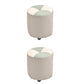 Modern Leather Pouf Stain Resistant Color Pouf for Drawing Room Gray-Green 2 Piece Set Clearhalo 'furn' 'furn_ottomans_poufs' 'Furniture' 'Living Room Furniture' 'Ottomans & Poufs' 'ottomans_poufs' 6493592