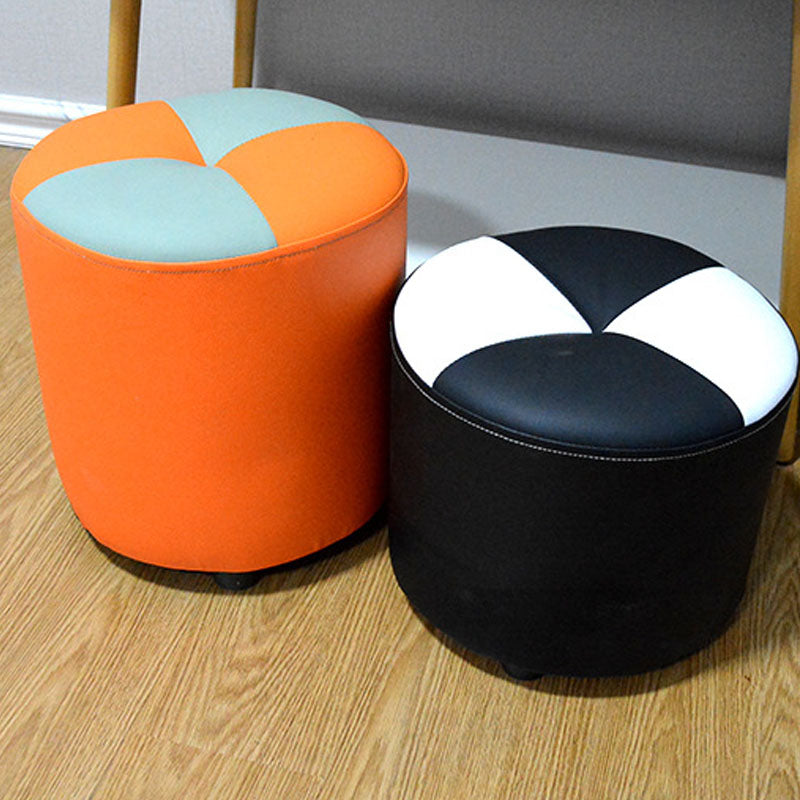 Modern Leather Pouf Stain Resistant Color Pouf for Drawing Room Clearhalo 'furn' 'furn_ottomans_poufs' 'Furniture' 'Living Room Furniture' 'Ottomans & Poufs' 'ottomans_poufs' 6493613