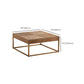 Distressed Wood & Iron Coffee Table French Country Style 1 Single Cocktail Table Clearhalo 'Coffee & Accent Tables' 'Coffee Tables' 'coffee_tables' 'furn' 'furn_coffee_tables' 'Furniture' 'Living Room Furniture' 6493728