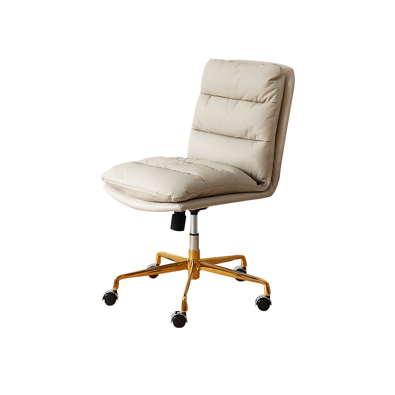 Modern Tufted Managers Chair Faux Leather Desk Mid-Back Chair Clearhalo 'furn' 'furn_office_chair' 'Furniture' 'Office Chairs' 'Office Furniture' 'office_chair' 6493760