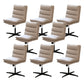 Modern Tufted Managers Chair Faux Leather Desk Mid-Back Chair White 8 Piece Set 4-Star Clearhalo 'furn' 'furn_office_chair' 'Furniture' 'Office Chairs' 'Office Furniture' 'office_chair' 6493768