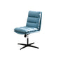 Modern Tufted Managers Chair Faux Leather Desk Mid-Back Chair Blue 1 Piece 4-Star Clearhalo 'furn' 'furn_office_chair' 'Furniture' 'Office Chairs' 'Office Furniture' 'office_chair' 6493769