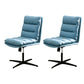 Modern Tufted Managers Chair Faux Leather Desk Mid-Back Chair Blue 2 Piece Set 4-Star Clearhalo 'furn' 'furn_office_chair' 'Furniture' 'Office Chairs' 'Office Furniture' 'office_chair' 6493770