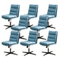 Modern Tufted Managers Chair Faux Leather Desk Mid-Back Chair Blue 8 Piece Set 4-Star Clearhalo 'furn' 'furn_office_chair' 'Furniture' 'Office Chairs' 'Office Furniture' 'office_chair' 6493773