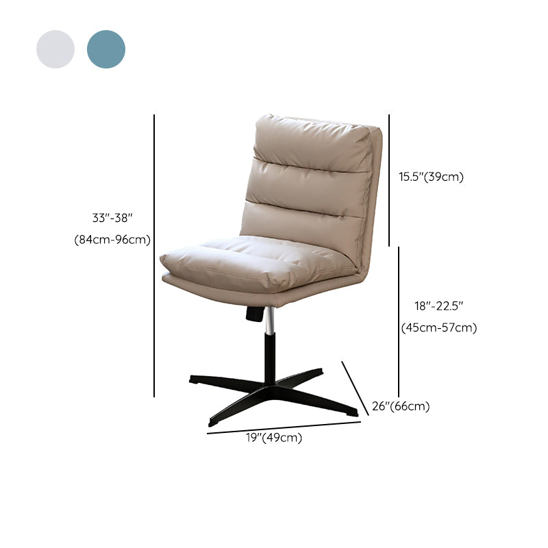 Modern Tufted Managers Chair Faux Leather Desk Mid-Back Chair Clearhalo 'furn' 'furn_office_chair' 'Furniture' 'Office Chairs' 'Office Furniture' 'office_chair' 6493778