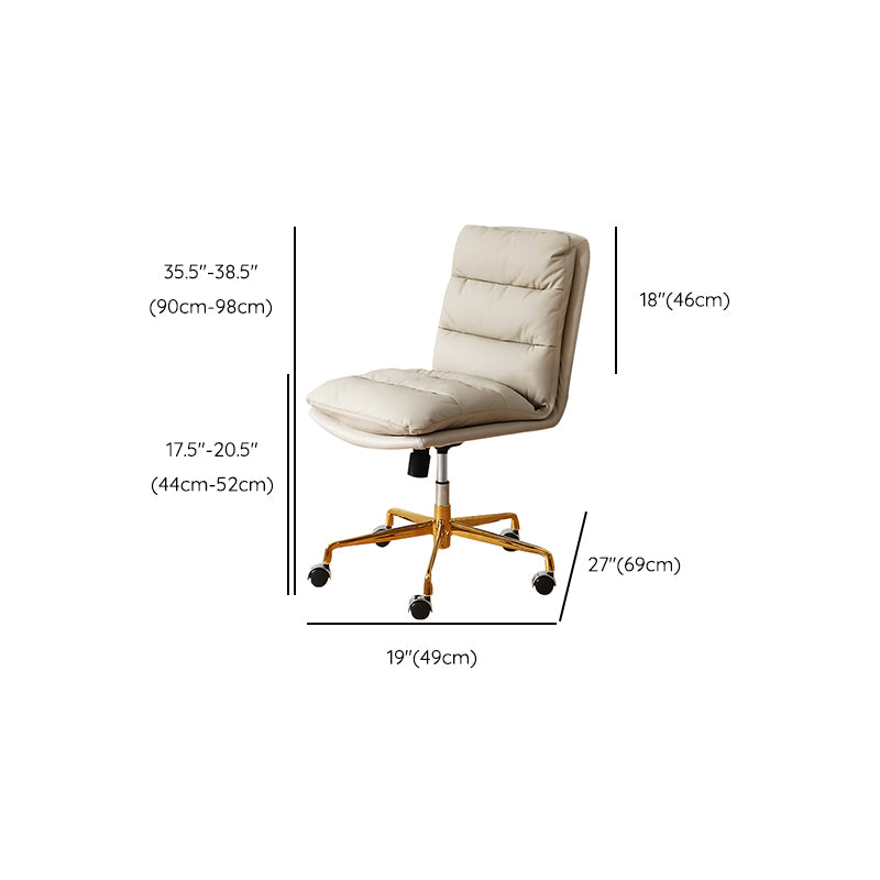Modern Tufted Managers Chair Faux Leather Desk Mid-Back Chair Clearhalo 'furn' 'furn_office_chair' 'Furniture' 'Office Chairs' 'Office Furniture' 'office_chair' 6493780