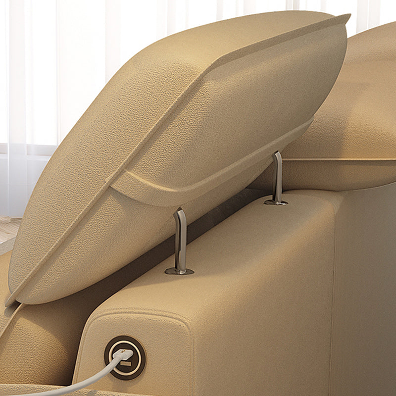 Scandinavian Fabric Sofa Bed Cushion Back Flared Arms with Storage Sleeper Sofa