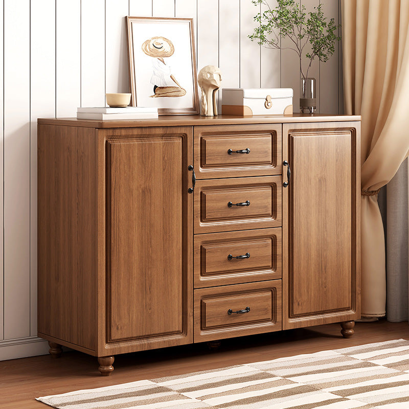 Modern Storage Cabinet Solid Wood Cabinet with Drawer for Home 47"L x 15"W x 36"H Walnut Clearhalo 'Cabinets & Chests' 'cabinets_chests' 'furn' 'furn_cabinets_chests' 'Furniture' 'Living Room Furniture' 6493815