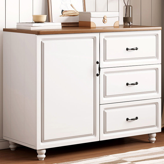 Modern Storage Cabinet Solid Wood Cabinet with Drawer for Home 31"L x 15"W x 28"H Walnut White Clearhalo 'Cabinets & Chests' 'cabinets_chests' 'furn' 'furn_cabinets_chests' 'Furniture' 'Living Room Furniture' 6493816