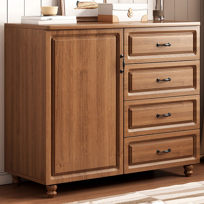 Modern Storage Cabinet Solid Wood Cabinet with Drawer for Home 31"L x 15"W x 36"H Walnut Clearhalo 'Cabinets & Chests' 'cabinets_chests' 'furn' 'furn_cabinets_chests' 'Furniture' 'Living Room Furniture' 6493817