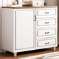 Modern Storage Cabinet Solid Wood Cabinet with Drawer for Home 31"L x 15"W x 36"H Walnut White Clearhalo 'Cabinets & Chests' 'cabinets_chests' 'furn' 'furn_cabinets_chests' 'Furniture' 'Living Room Furniture' 6493819
