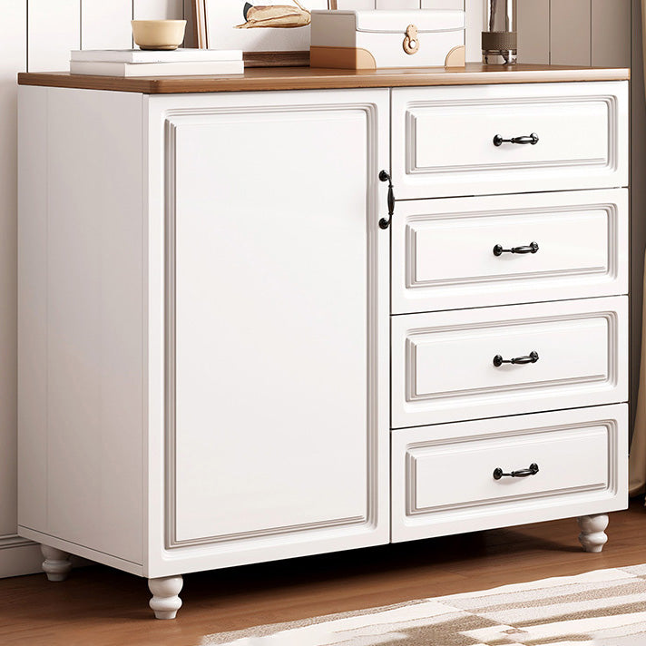 Modern Storage Cabinet Solid Wood Cabinet with Drawer for Home 31"L x 15"W x 36"H Walnut White Clearhalo 'Cabinets & Chests' 'cabinets_chests' 'furn' 'furn_cabinets_chests' 'Furniture' 'Living Room Furniture' 6493819