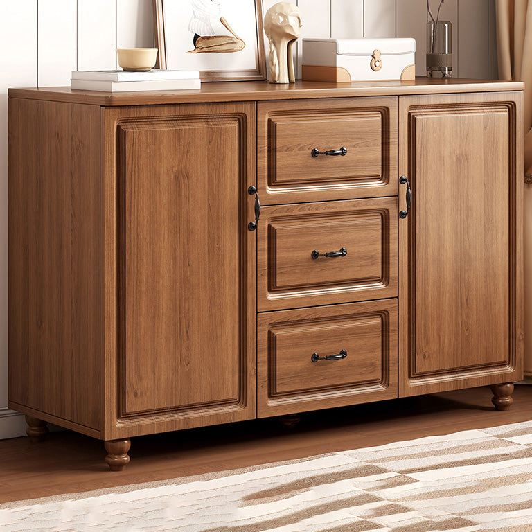 Modern Storage Cabinet Solid Wood Cabinet with Drawer for Home 47"L x 15"W x 28"H Walnut Clearhalo 'Cabinets & Chests' 'cabinets_chests' 'furn' 'furn_cabinets_chests' 'Furniture' 'Living Room Furniture' 6493821