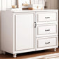 Modern Storage Cabinet Solid Wood Cabinet with Drawer for Home 31"L x 15"W x 28"H White Clearhalo 'Cabinets & Chests' 'cabinets_chests' 'furn' 'furn_cabinets_chests' 'Furniture' 'Living Room Furniture' 6493822