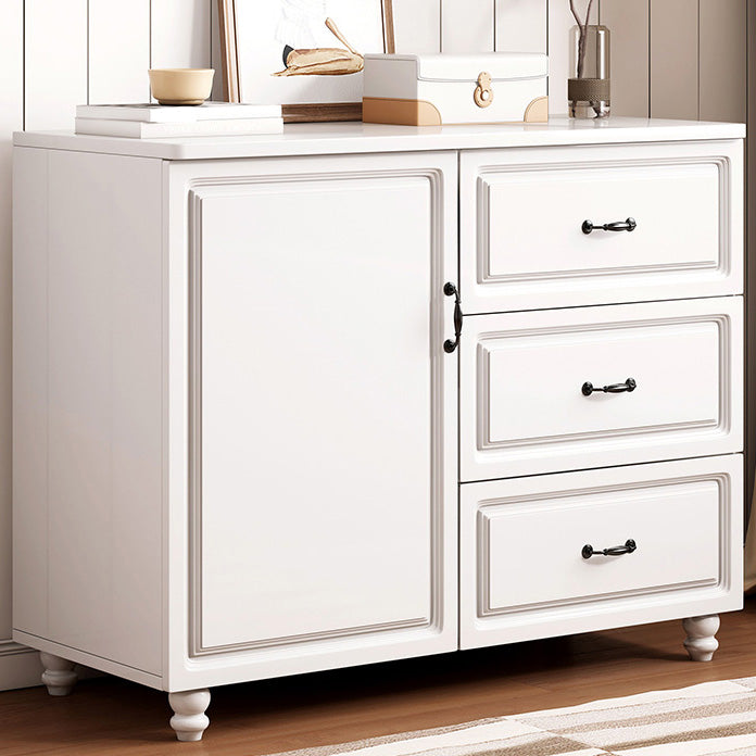 Modern Storage Cabinet Solid Wood Cabinet with Drawer for Home 31"L x 15"W x 28"H White Clearhalo 'Cabinets & Chests' 'cabinets_chests' 'furn' 'furn_cabinets_chests' 'Furniture' 'Living Room Furniture' 6493822