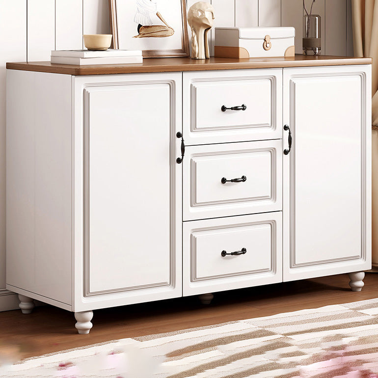 Modern Storage Cabinet Solid Wood Cabinet with Drawer for Home 47"L x 15"W x 28"H Walnut White Clearhalo 'Cabinets & Chests' 'cabinets_chests' 'furn' 'furn_cabinets_chests' 'Furniture' 'Living Room Furniture' 6493823