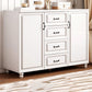 Modern Storage Cabinet Solid Wood Cabinet with Drawer for Home 47"L x 15"W x 36"H White Clearhalo 'Cabinets & Chests' 'cabinets_chests' 'furn' 'furn_cabinets_chests' 'Furniture' 'Living Room Furniture' 6493826