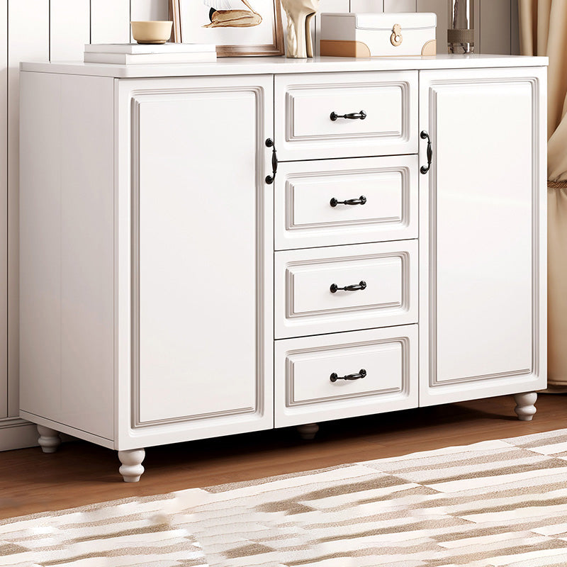 Modern Storage Cabinet Solid Wood Cabinet with Drawer for Home 47"L x 15"W x 36"H White Clearhalo 'Cabinets & Chests' 'cabinets_chests' 'furn' 'furn_cabinets_chests' 'Furniture' 'Living Room Furniture' 6493826