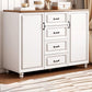 Modern Storage Cabinet Solid Wood Cabinet with Drawer for Home 47"L x 15"W x 36"H Walnut White Clearhalo 'Cabinets & Chests' 'cabinets_chests' 'furn' 'furn_cabinets_chests' 'Furniture' 'Living Room Furniture' 6493828