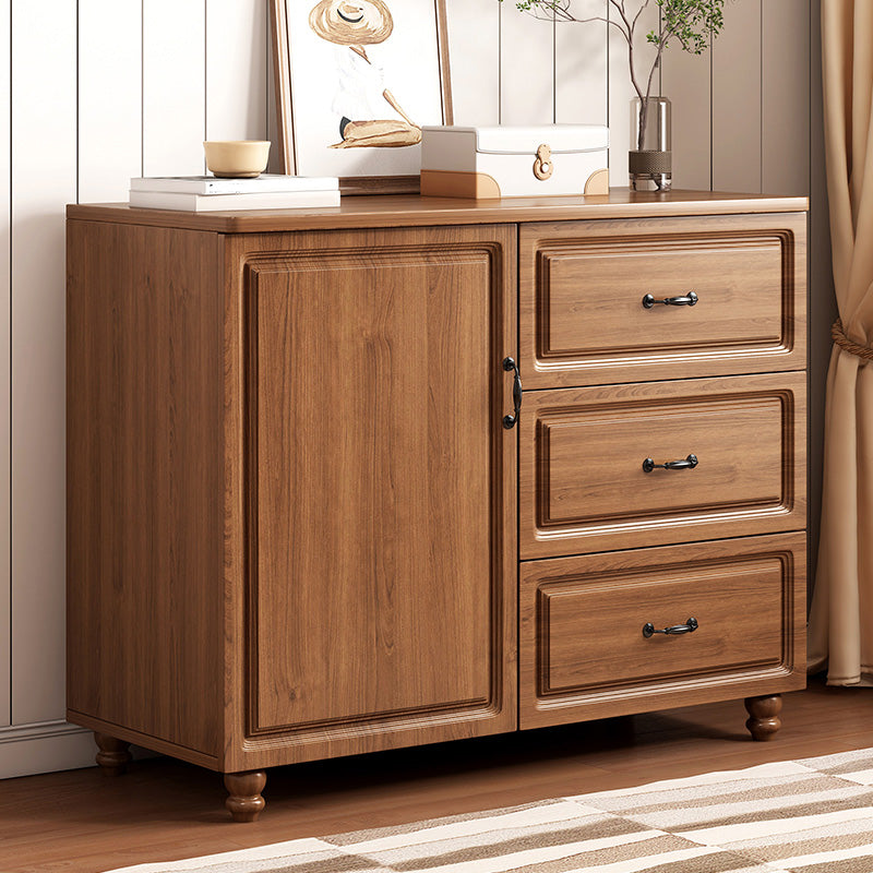 Modern Storage Cabinet Solid Wood Cabinet with Drawer for Home 31"L x 15"W x 28"H Walnut Clearhalo 'Cabinets & Chests' 'cabinets_chests' 'furn' 'furn_cabinets_chests' 'Furniture' 'Living Room Furniture' 6493829