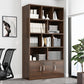 Modern Vertical Filing Cabinet Locking Detail Wooden File Cabinet with Storage Shelves 39.4"L x 11.8"W x 70.9"H Brown Clearhalo 'Filing Cabinets' 'filling_cabinets' 'furn' 'furn_filling_cabinets' 'Furniture' 'Office Furniture' 6495454