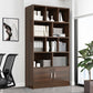 Modern Vertical Filing Cabinet Locking Detail Wooden File Cabinet with Storage Shelves 31.5"L x 11.8"W x 70.9"H Brown Clearhalo 'Filing Cabinets' 'filling_cabinets' 'furn' 'furn_filling_cabinets' 'Furniture' 'Office Furniture' 6495458