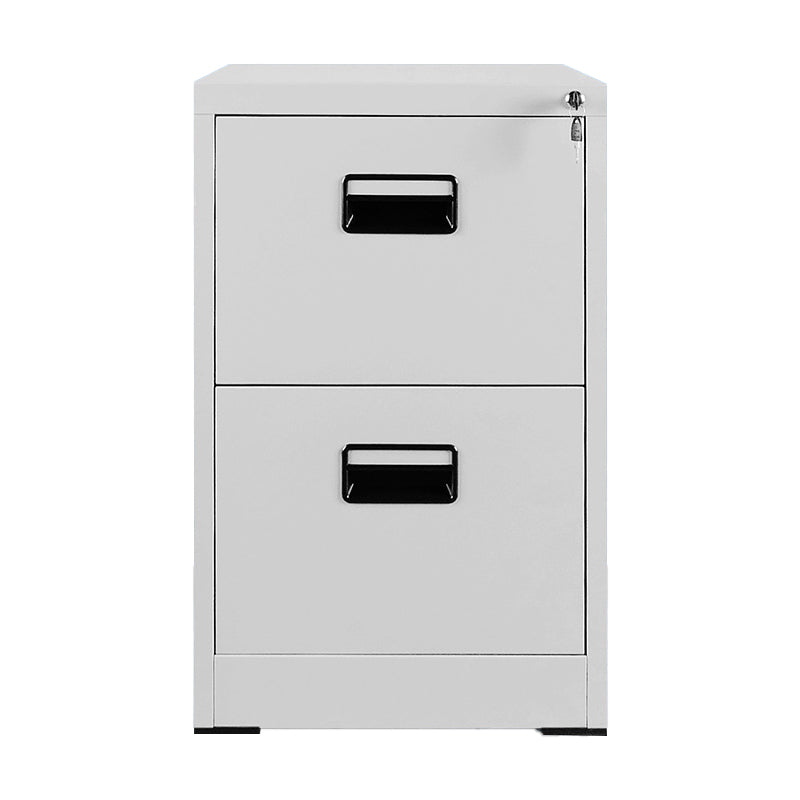 Contemporary Style File Cabinet Metal Filing Cabinet for Home Office White-Black 2 Clearhalo 'Filing Cabinets' 'filling_cabinets' 'furn' 'furn_filling_cabinets' 'Furniture' 'Office Furniture' 6495469