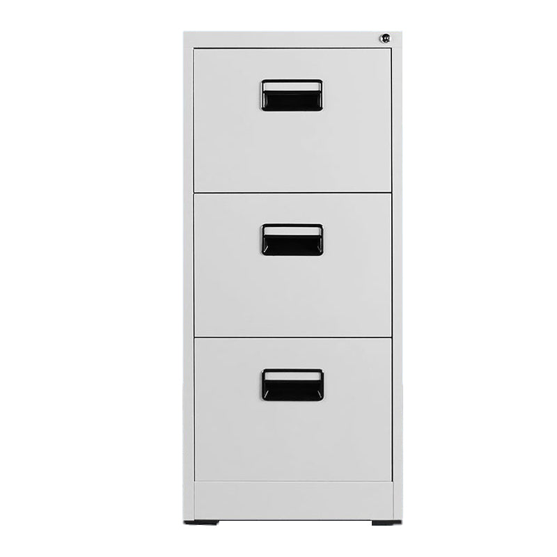 Contemporary Style File Cabinet Metal Filing Cabinet for Home Office White-Black 3 Clearhalo 'Filing Cabinets' 'filling_cabinets' 'furn' 'furn_filling_cabinets' 'Furniture' 'Office Furniture' 6495470