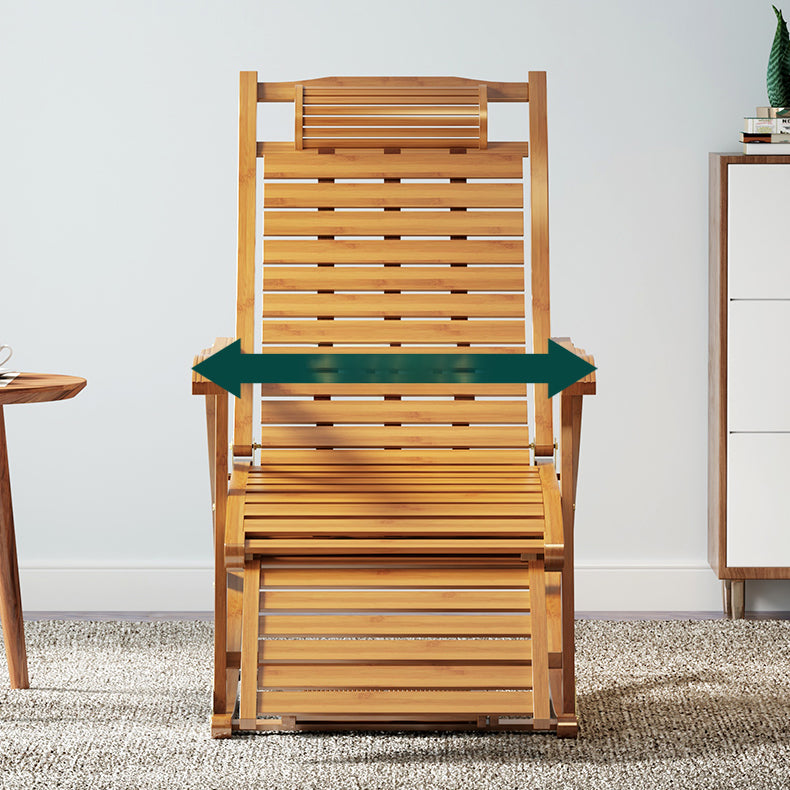 Chaise à bascule traditionnelle en bambou de couleur solide trapézoïdal arrière à bascule intérieur