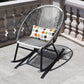 Contemporary Rocking Chair Wicker Spindle Backrest Metal Chair Legs Porch Rocking Chair Grey Clearhalo 'Chairs & Seating' 'furn' 'furn_rocking_chairs' 'Furniture' 'Living Room Furniture' 'Rocking Chairs' 'rocking_chairs' 6497899