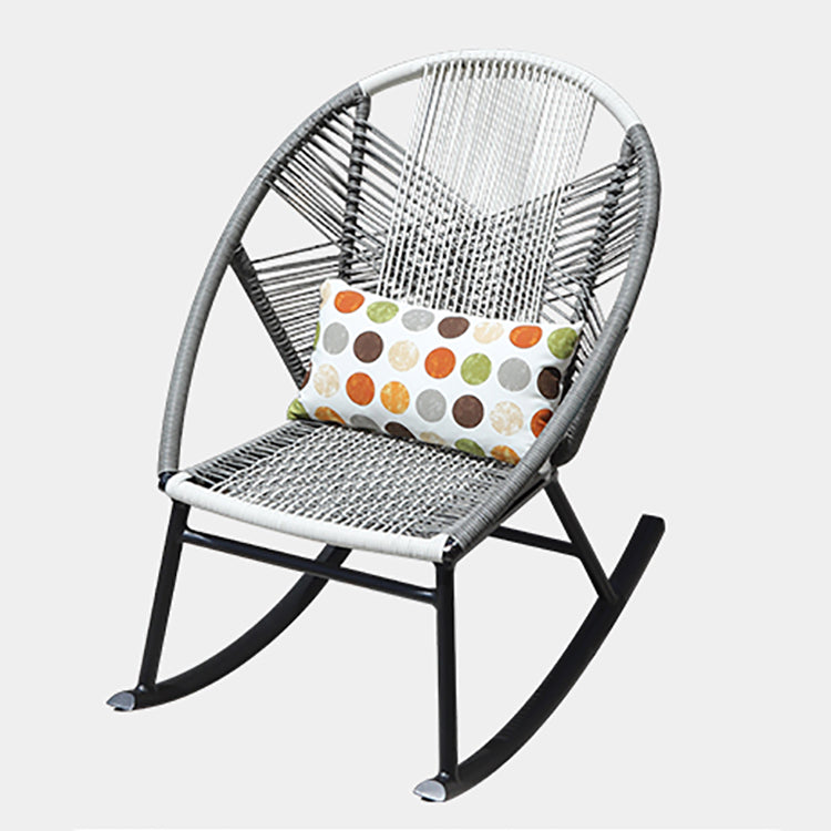 Contemporary Rocking Chair Wicker Spindle Backrest Metal Chair Legs Porch Rocking Chair Clearhalo 'Chairs & Seating' 'furn' 'furn_rocking_chairs' 'Furniture' 'Living Room Furniture' 'Rocking Chairs' 'rocking_chairs' 6497911