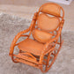 Chaise à bascule traditionnelle rattan couleur solide intégrée accoudoir intérieur chaise à bascule intérieure