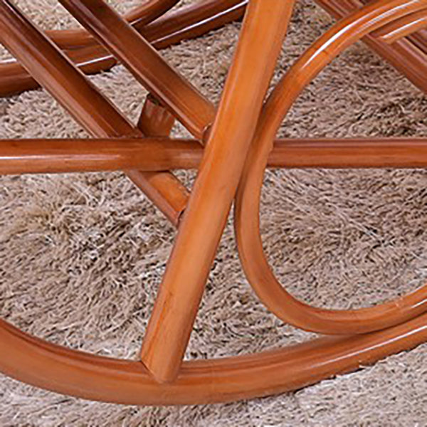 Chaise à bascule traditionnelle rattan couleur solide intégrée accoudoir intérieur chaise à bascule intérieure