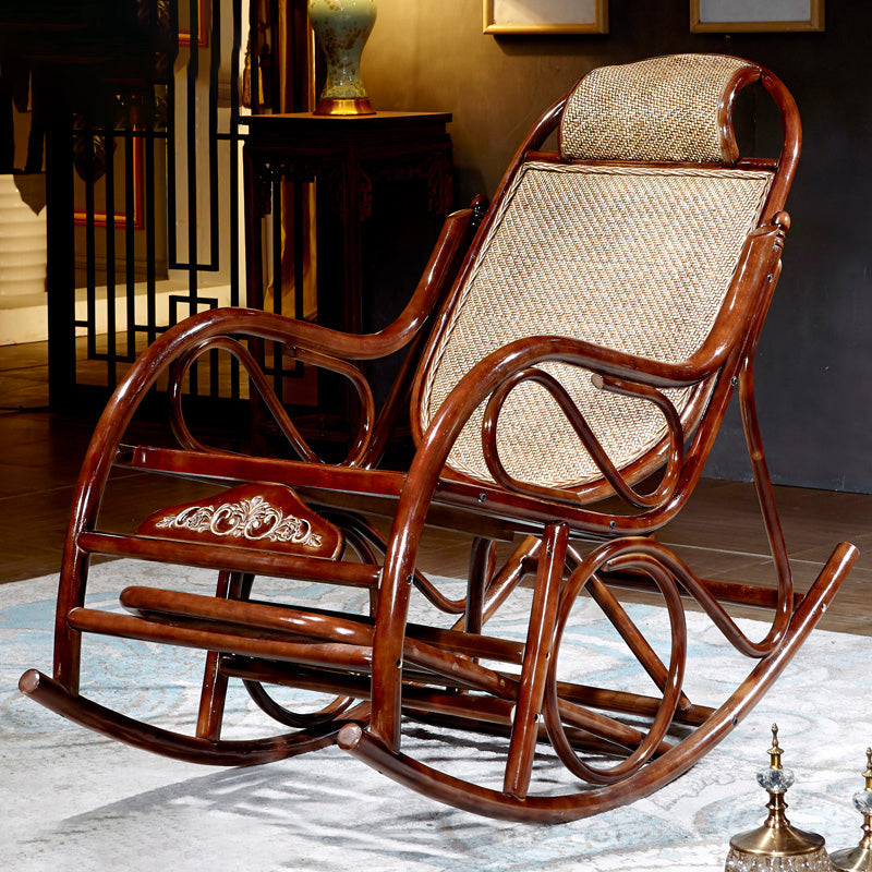 Silla mecedora tradicional mimbre sólido sólido colrillo de fallecimiento