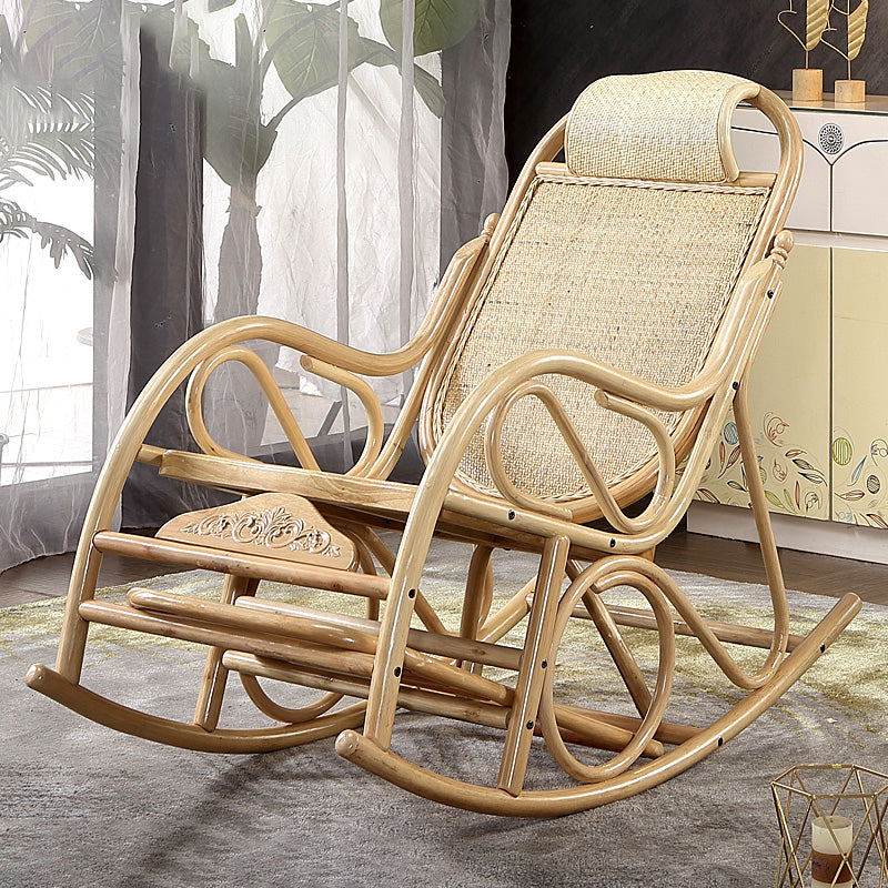 Silla mecedora tradicional mimbre sólido sólido colrillo de fallecimiento