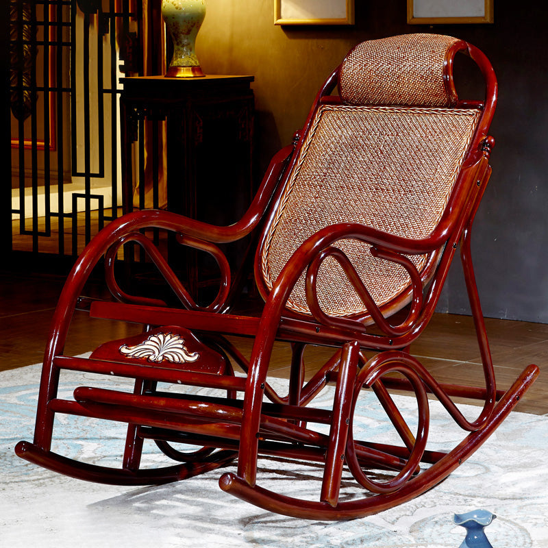Silla mecedora tradicional mimbre sólido sólido colrillo de fallecimiento