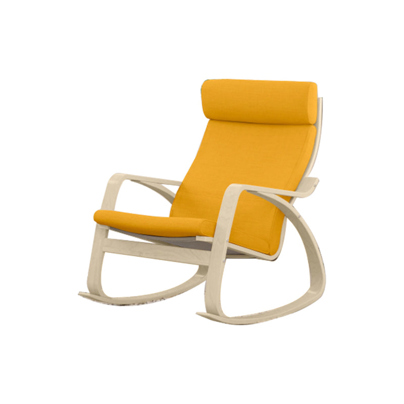 Chaise à bascule contemporaine Birch Tourneuse à bascule de couleur unie à bascule