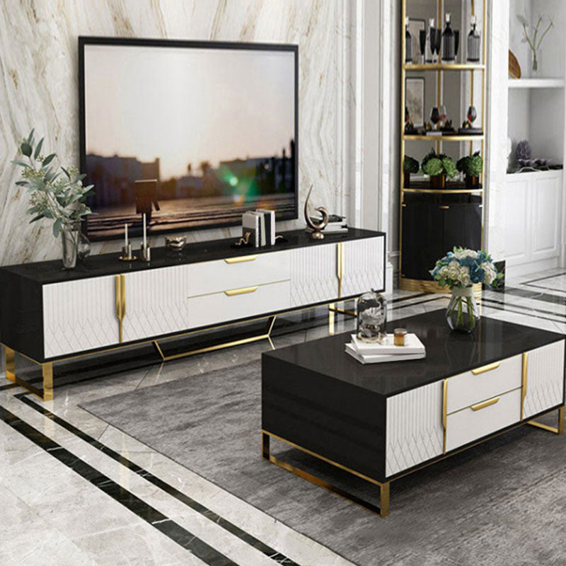 Wooden Media Console Contemporary TV Stand Console for Living Room Clearhalo 'furn' 'furn_tv_stands_entertainment_centers' 'Furniture' 'Living Room Furniture' 'TV Stands & Entertainment Centers' 'TV Stands & Media Storage Furniture' 'tv_stands_entertainment_centers' 6498489