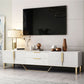 Wooden Media Console Contemporary TV Stand Console for Living Room White Clearhalo 'furn' 'furn_tv_stands_entertainment_centers' 'Furniture' 'Living Room Furniture' 'TV Stands & Entertainment Centers' 'TV Stands & Media Storage Furniture' 'tv_stands_entertainment_centers' 6498496