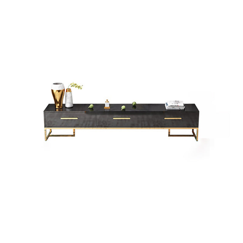 Enclosed Storage Media Console Glass TV Stand Console for Living Room Black Clearhalo 'furn' 'furn_tv_stands_entertainment_centers' 'Furniture' 'Living Room Furniture' 'TV Stands & Entertainment Centers' 'TV Stands & Media Storage Furniture' 'tv_stands_entertainment_centers' 6498530